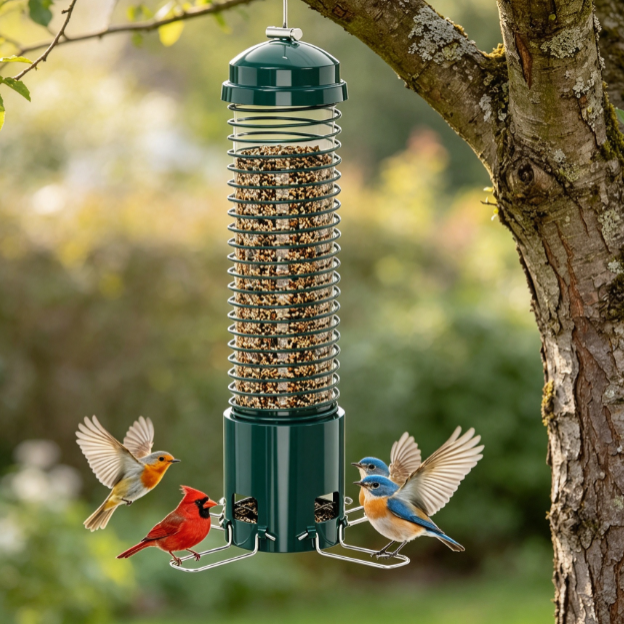 Squirrel Resistant Metal Bird Feeder