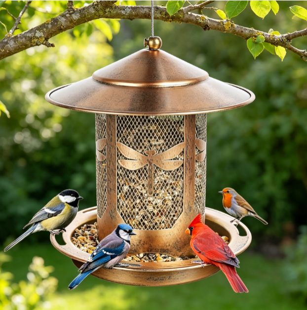 Decorative Metal Hanging Bird Feeder