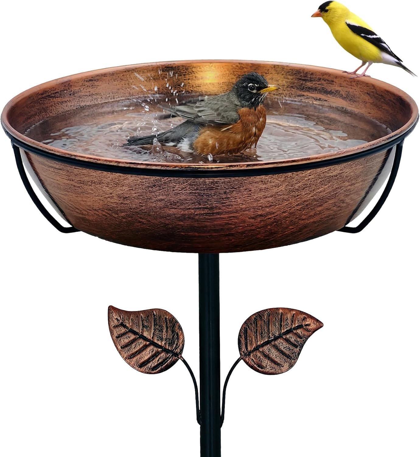 Metal Bird Bath Bowl for Garden Birds - Image 2