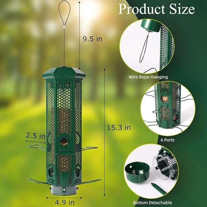 Weight Activated Metal Bird Feeder - Image 2