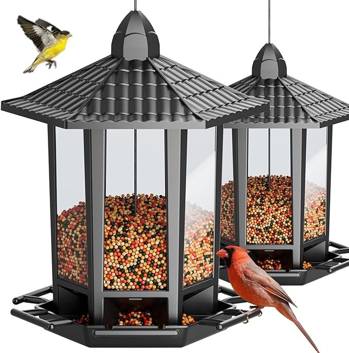 Retro Pagoda Hanging Bird Feeder for Wild Birds - Image 2