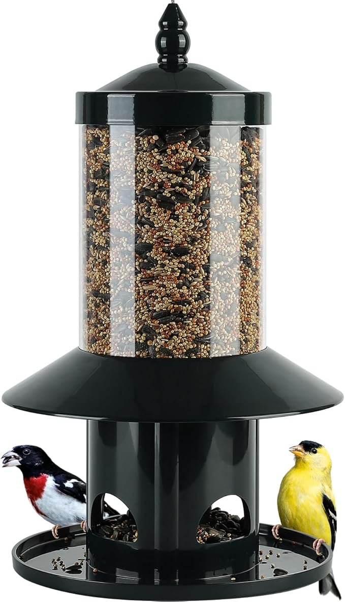 360 Degree Hanging Bird Feeder with Tray - Image 2