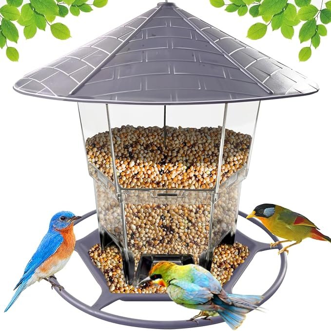 Adjustable Hanging Bird Feeder with Roof - Image 2