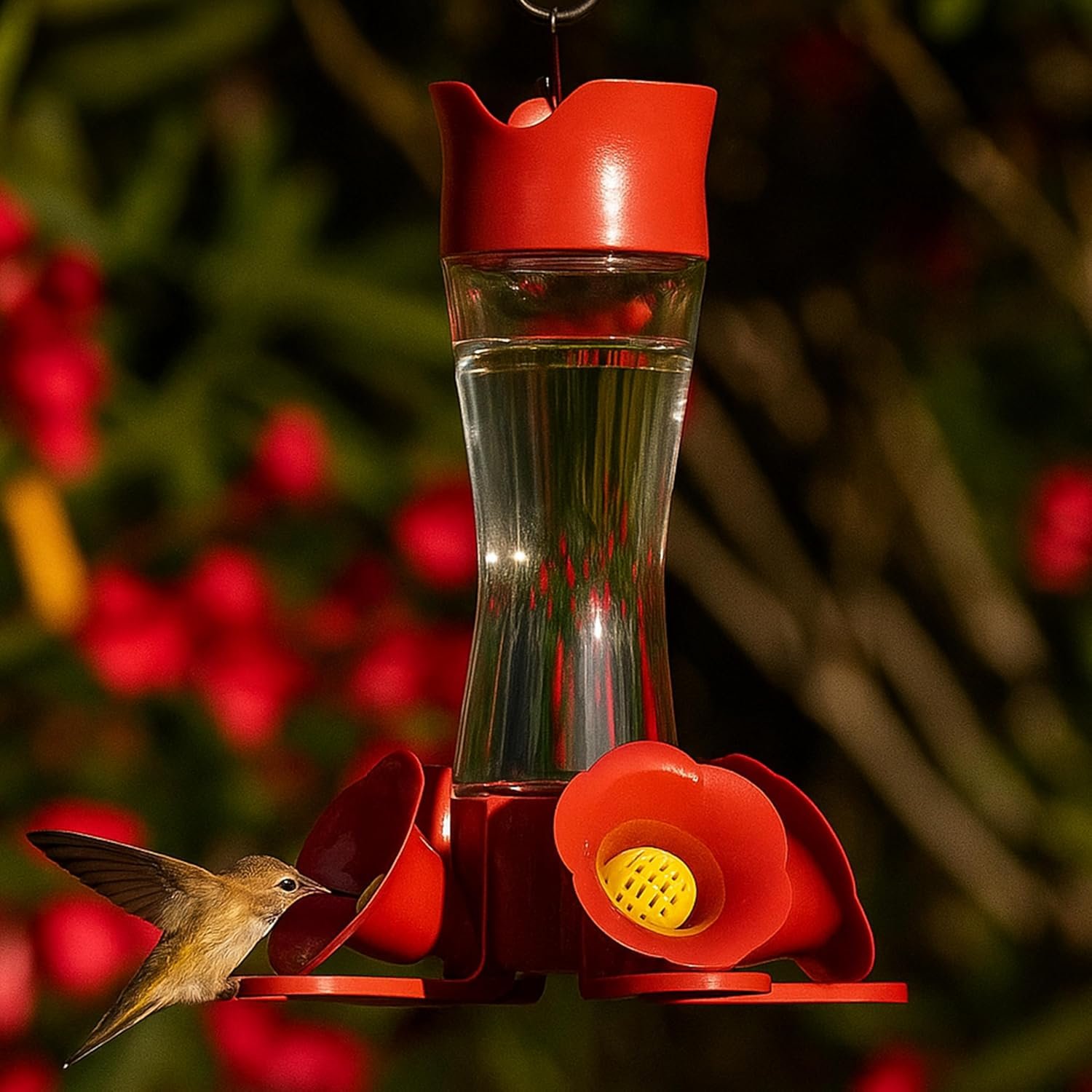 Glass Hummingbird Feeder with Ant Protection