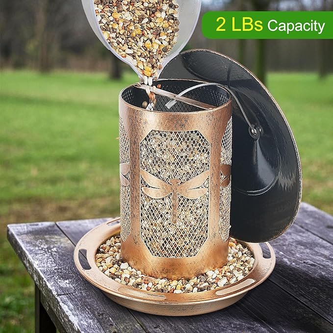 Decorative Metal Hanging Bird Feeder - Image 2