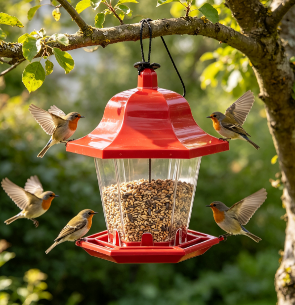 Lantern Style Bird Feeder for Songbirds